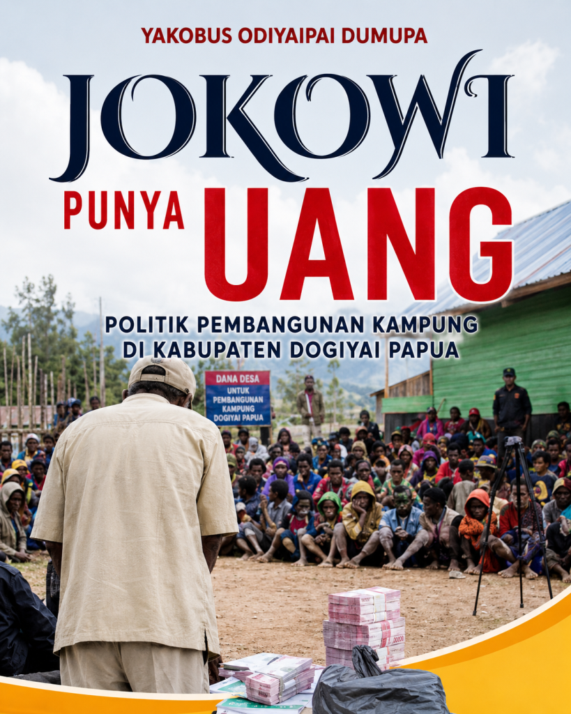 JUDUL BUKU: JOKOWI PUNYA UANG-POLITIK PEMBANGUNAN KAMPUNG DI KABUPATEN DOGIYAI PAPUA